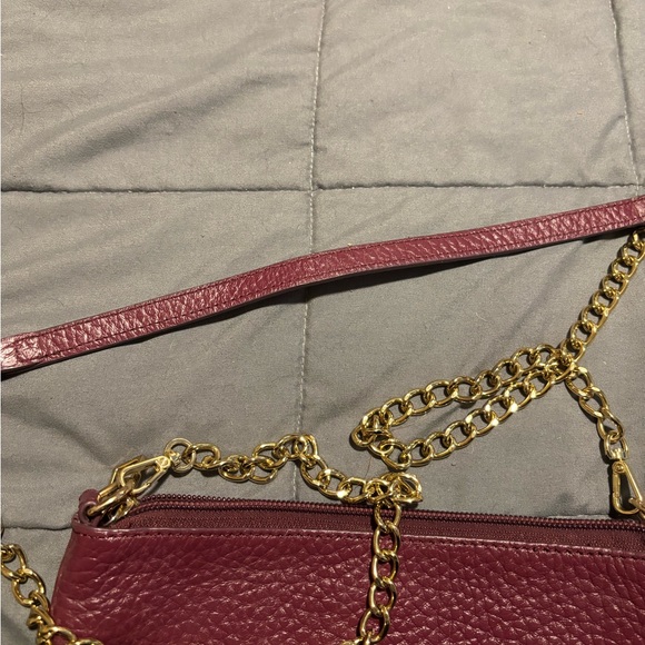 LODIS Burgundy Italian Pebbled Leather Emily 5 in 1 Convertible Bag - Picture 6 of 6